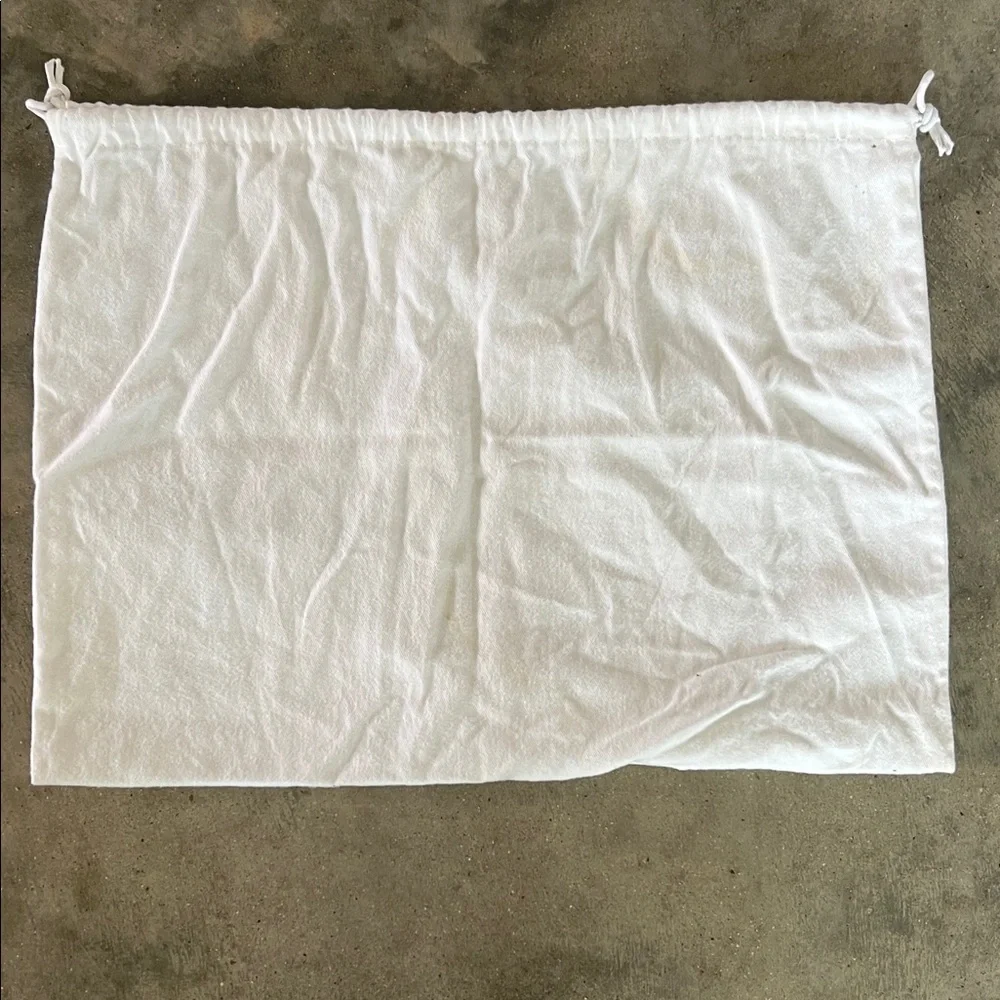 Authentic Versace White Logo Drawstring Storage Pouch